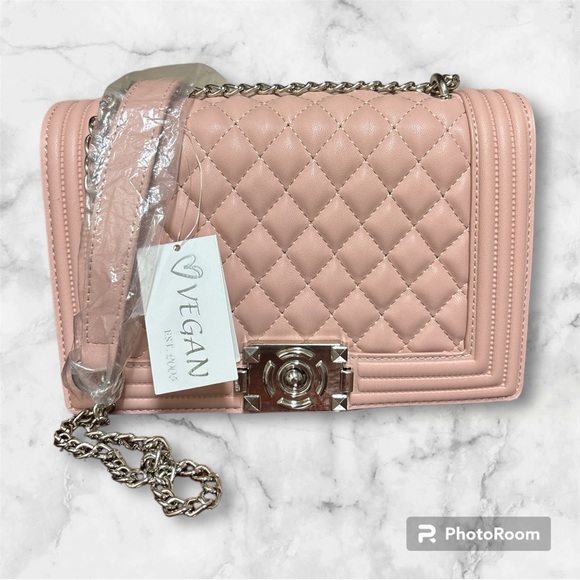 Handbags - NWT Vegan Leather Quilted Crossbody